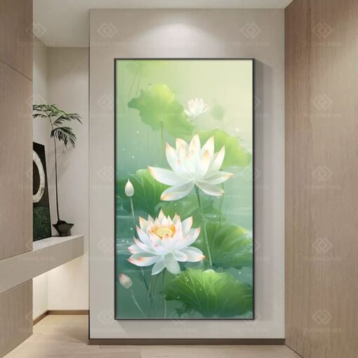 Tranh treo tường hoa sen nghệ thuật TG3514