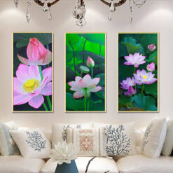 Tranh treo tường hoa sen nghệ thuật TG3490