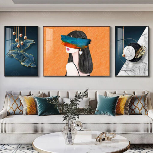 Tranh cô gái trừu tượng nghệ thuật TG3814