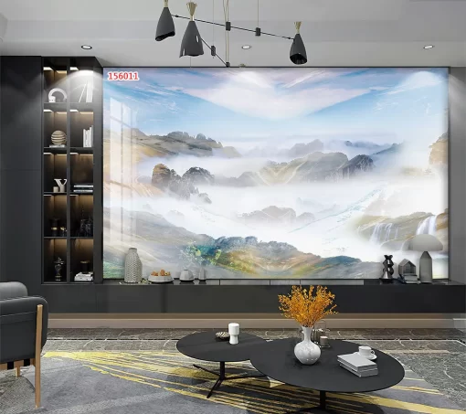 Tranh pvc tráng gương ốp tường phong cảnh nghệ thuật TC1329