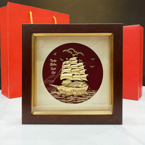 Tranh dát vàng cao cấp thuận buồm xuôi gió TDV17