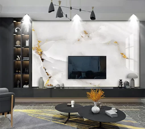 Tranh pvc tráng gương ốp tường vân đá TC1071