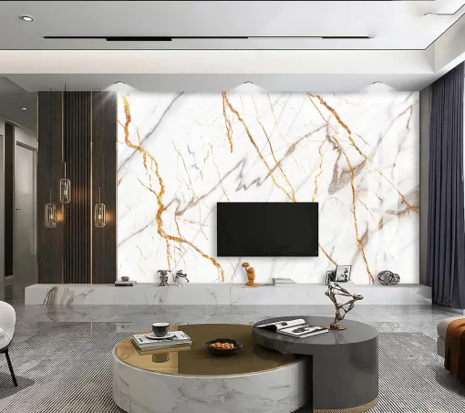 Tranh pvc tráng gương ốp tường vân đá TC1073