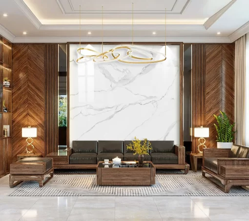 Tranh pvc tráng gương ốp tường vân đá TC1075