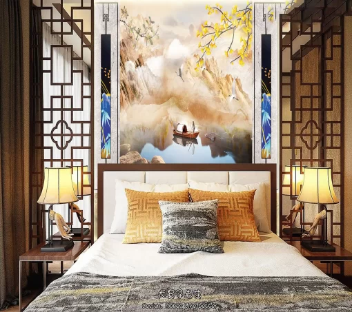 Tranh pvc tráng gương ốp tường phòng ngủ TC1078