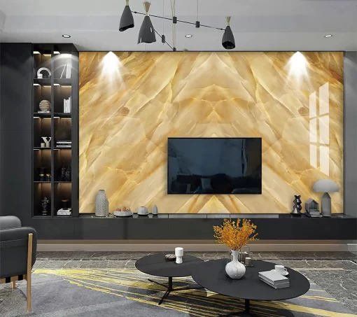 Tranh pvc tráng gương ốp tường vân đá đối xứng TC1082