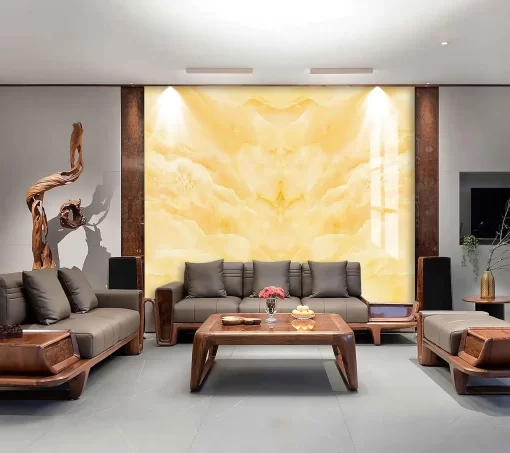 Tranh pvc tráng gương ốp tường vân đá đối xứng TC1086