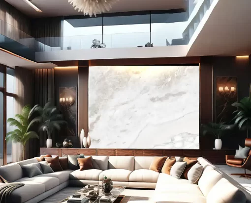 Tranh pvc tráng gương ốp tường vân đá TC1444