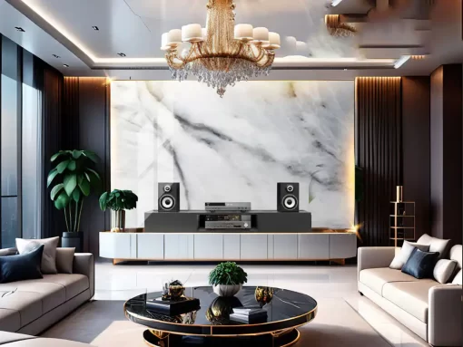 Tranh pvc tráng gương ốp tường vân đá TC1481