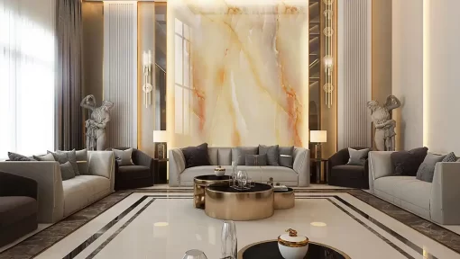 Tranh pvc tráng gương ốp tường vân đá đối xứng TC1502