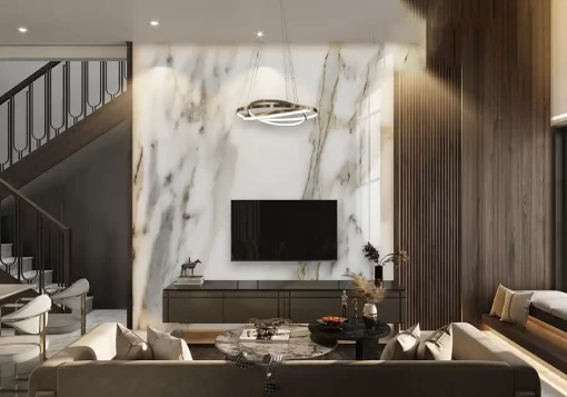 Tranh pvc tráng gương ốp tường vân đá TC1582