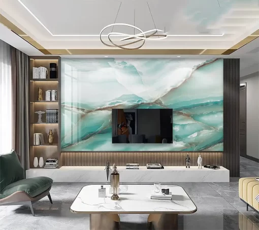 Tranh pvc tráng gương ốp tường vân đá TC1587