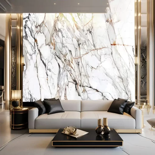 Tranh pvc tráng gương ốp tường vân đá TC1592