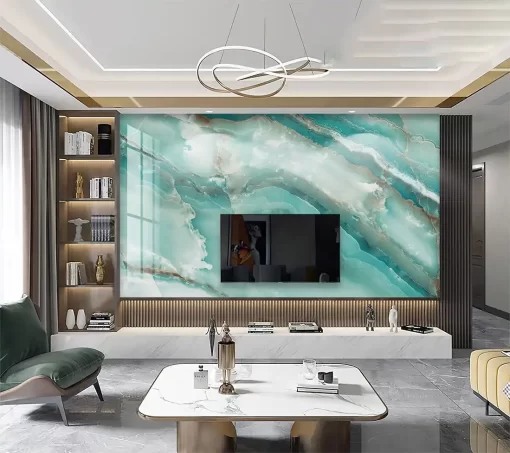 Tranh pvc tráng gương ốp tường vân đá TC1594