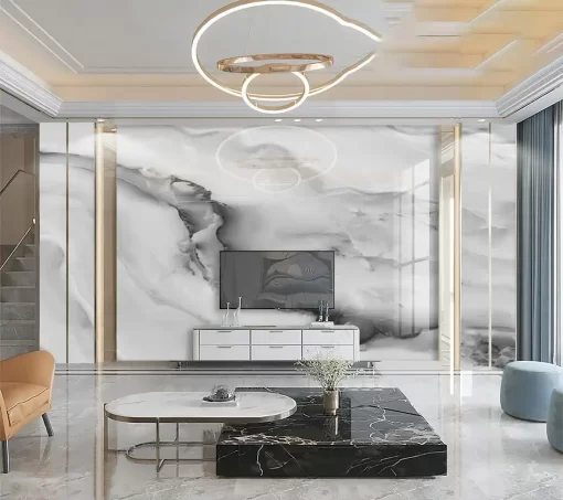 Tranh pvc tráng gương ốp tường vân đá TC1602