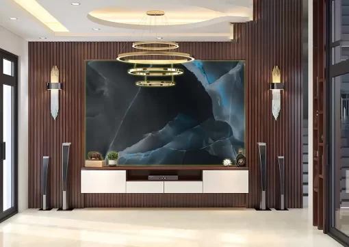 Tranh pvc tráng gương ốp tường vân đá TC1607