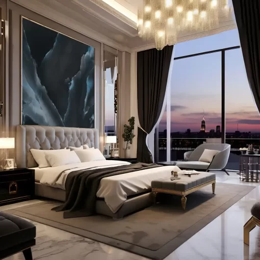 Tranh pvc tráng gương ốp tường vân đá phòng ngủ TC1609