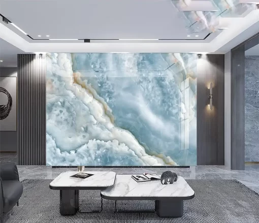 Tranh pvc tráng gương ốp tường vân đá TC1611