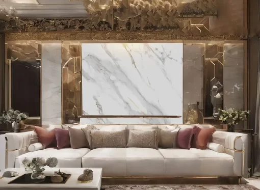 Tranh pvc tráng gương ốp tường vân đá TC1623