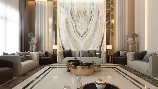 Tranh pvc tráng gương ốp tường vân đá đối xứng TC1638