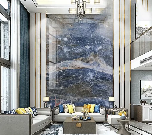 Tranh pvc tráng gương ốp tường vân đá TC1646