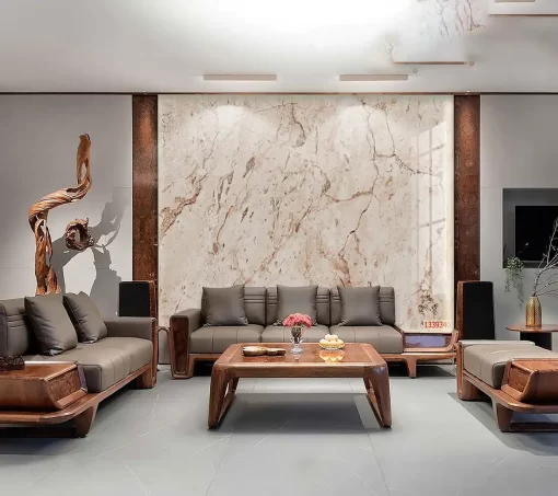 Tranh pvc tráng gương ốp tường vân đá TC1648