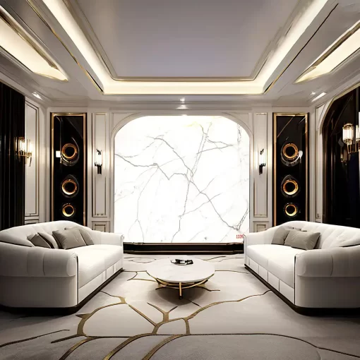 Tranh pvc tráng gương ốp tường vân đá TC1660