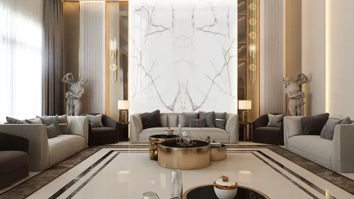 Tranh pvc tráng gương ốp tường vân đá đối xứng TC1661