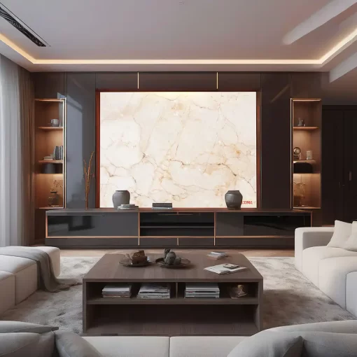 Tranh pvc tráng gương ốp tường vân đá TC1669