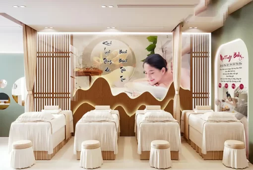 Tranh pvc tráng gương ốp tường lam sóng TC1698