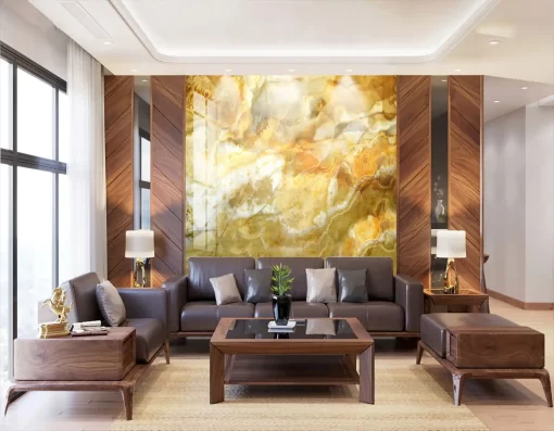 Tranh pvc tráng gương ốp tường vân đá TC1137