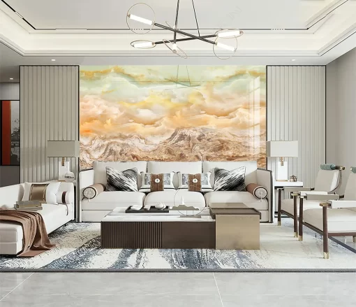 Tranh pvc tráng gương ốp tường vân đá TC1151