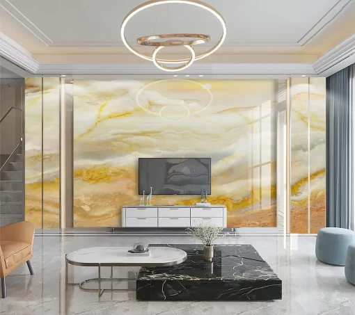 Tranh pvc tráng gương ốp tường vân đá TC1166