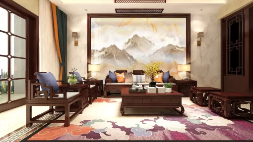 Tranh pvc tráng gương ốp tường vân đá TC1175