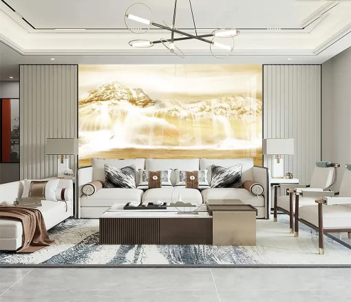 Tranh pvc tráng gương ốp tường vân đá TC1183