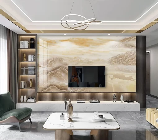 Tranh pvc tráng gương ốp tường vân đá TC1209