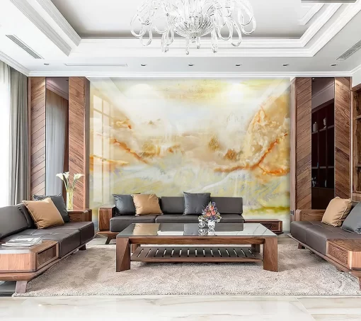 Tranh pvc tráng gương ốp tường vân đá TC1226