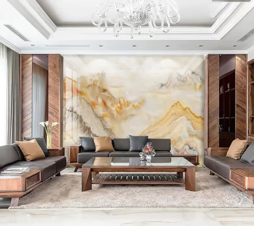 Tranh pvc tráng gương ốp tường vân đá TC1232