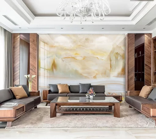 Tranh pvc tráng gương ốp tường vân đá TC1236