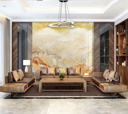 Tranh pvc tráng gương ốp tường vân đá TC1239