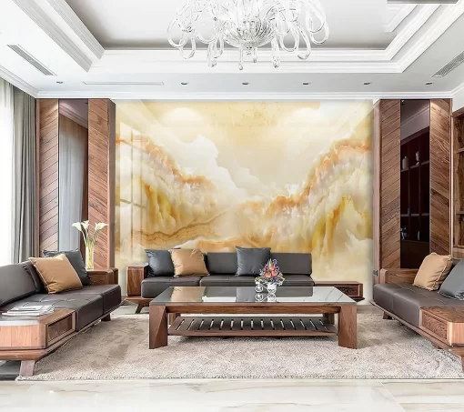 Tranh pvc tráng gương ốp tường vân đá TC1247