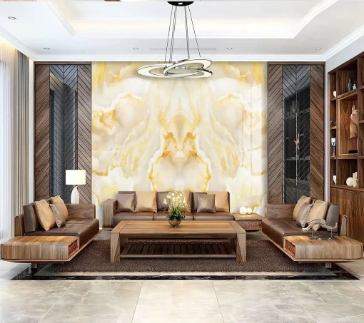 Tranh pvc tráng gương ốp tường vân đá đối xứng TC1249