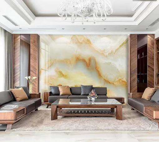 Tranh pvc tráng gương ốp tường vân đá TC1270