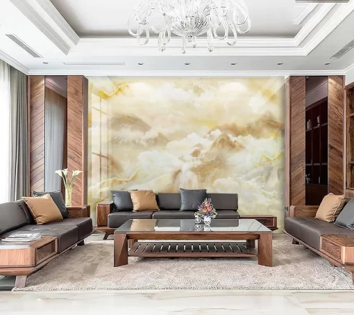 Tranh pvc tráng gương ốp tường vân đá TC1271