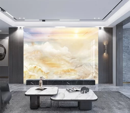 Tranh pvc tráng gương ốp tường vân đá TC1275