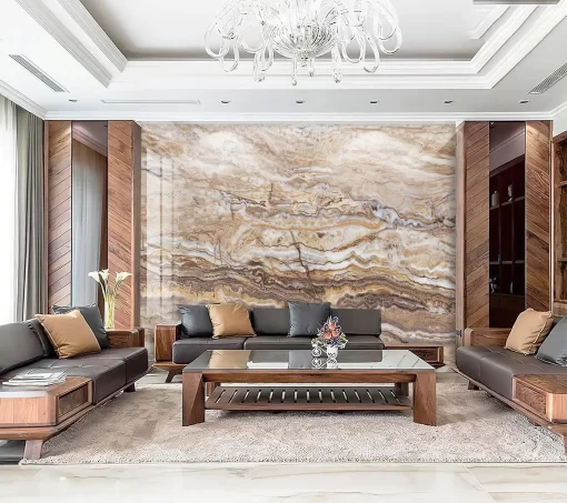 Tranh pvc tráng gương ốp tường vân đá TC1279