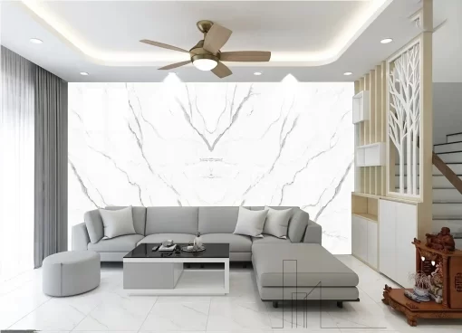 Tranh pvc tráng gương ốp tường vân đá đối xứng TC1004