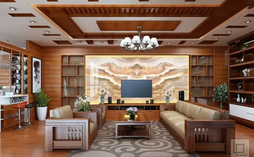 Tranh pvc tráng gương ốp tường vân đá đối xứng TC1009