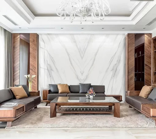 Tranh pvc tráng gương ốp tường vân đá đối xứng TC1011