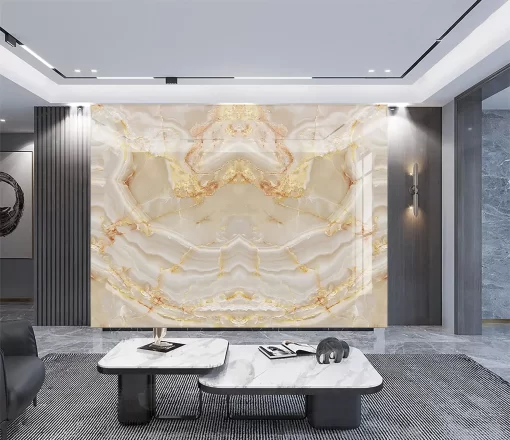 Tranh pvc tráng gương ốp tường vân đá đối xứng TC1019